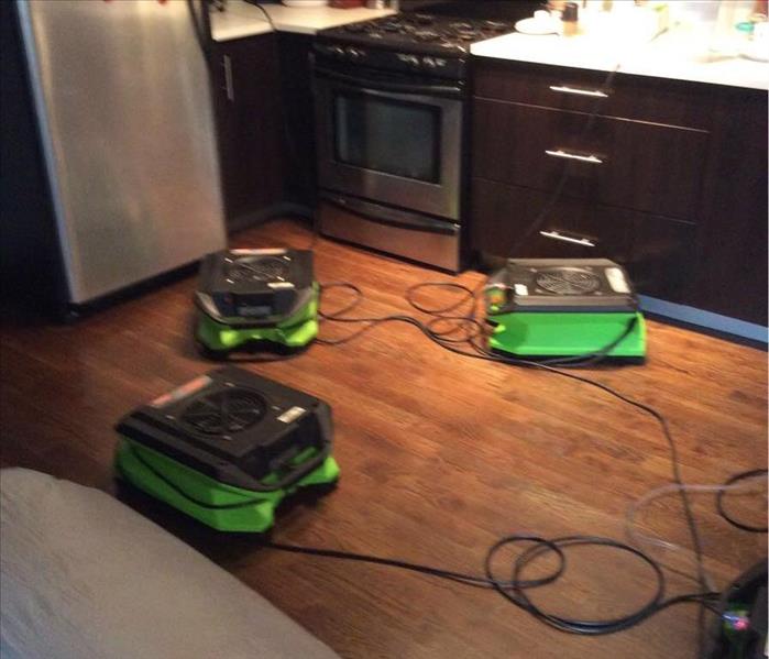 air movers in a kitchen